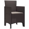vidaXL Garden Chair 2 pcs Brown 53 x 49 x 85 cm PP