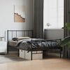 vidaXL Metal Bed Frame without Mattress with Footboard Black 100x200cm