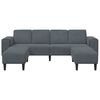 Sofa Set 3 pcs Dark grey Velvet