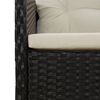 vidaXL 5 Piece Garden Lounge Set with Cushions Black Poly Rattan