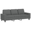 vidaXL 3 Piece Sofa Set Dark Grey Fabric