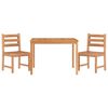 vidaXL 3 Piece Garden Dining Set Solid Wood Teak