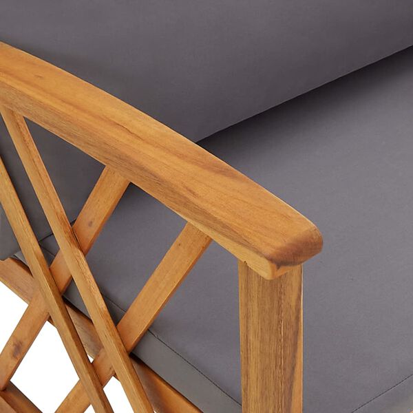 vidaXL 5 Piece Garden Lounge Set with Cushions Solid Acacia Wood
