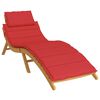 vidaXL Sun Lounger Cushion Red 186x58x4cm Oxford Fabric