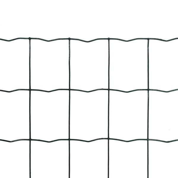 vidaXL Euro Fence Steel 10x1.2 m Green