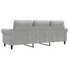 vidaXL 3-Seater Sofa Light Grey 180 cm Velvet