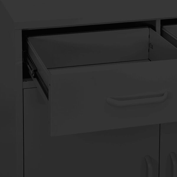 vidaXL Storage Cabinet Anthracite 80x35x101.5 cm Steel