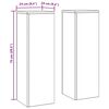 vidaXL Plant Stands 2 pcs White 24 x 24 x 75 cm Steel