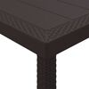 vidaXL Garden Table Brown 150 x 100 x 73 cm Poly Rattan