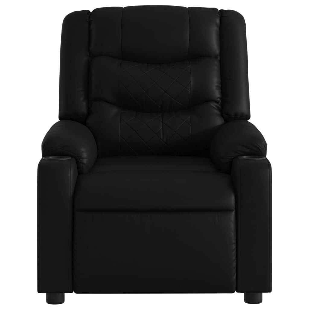 vidaXL Massage Recliner Chair Black Faux Leather