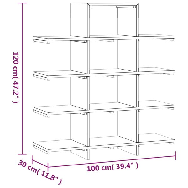 vidaXL Book Cabinet 100x30x120 cm Solid Wood Teak