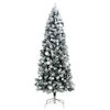 vidaXL Artificial Hinged Christmas Tree 300 LEDs & Ball Set 210 cm