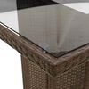 vidaXL 11 Piece Garden Bistro Set with Cushions Brown Poly Rattan