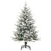 vidaXL Artificial Christmas Tree LED&Ball Set&Flocked Snow 240cm PVC&PE