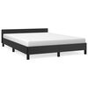 vidaXL Bed Frame without Mattress Black Full Faux Leather