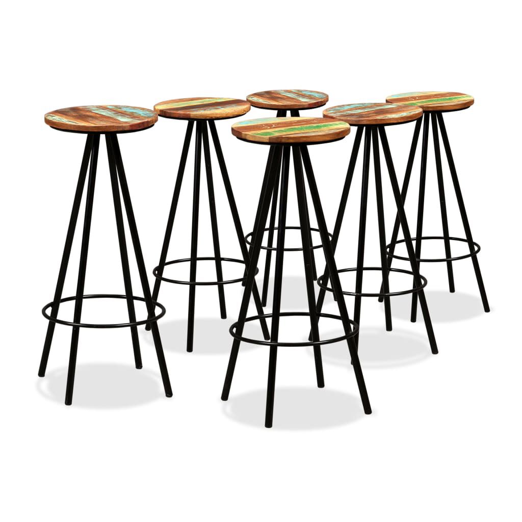 vidaXL Bar Set 7 Pieces Solid Acacia and Reclaimed Wood
