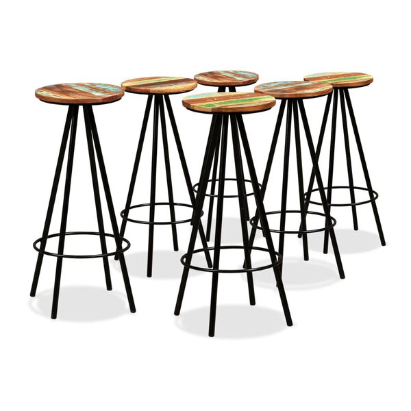 vidaXL Bar Set 7 Pieces Solid Acacia and Reclaimed Wood