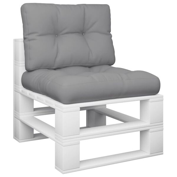 vidaXL Pallet Cushions 2 pcs Grey Fabric