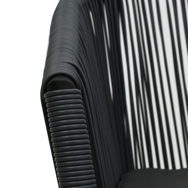 vidaXL Garden Chairs 2 pcs Black PE Rattan
