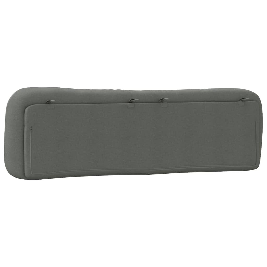 vidaXL Headboard Cushion Dark Grey 183 cm King Fabric