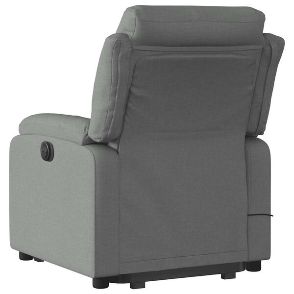vidaXL Stand up Massage Recliner Chair Dark Grey Fabric
