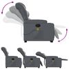vidaXL Electric Stand up Massage Recliner Chair Grey Faux Leather