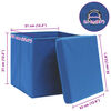 vidaXL Storage Boxes with Lids 4 pcs Blue 32x32x32 cm Fabric
