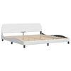 vidaXL Bed Frame "Viana" without Mattress White 193x203 cm Faux Leather
