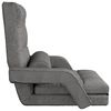 vidaXL Folding Floor Chair with Bed Function Light Grey Fabric