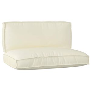 vidaXL Pallet Cushion Set 2 pcs Cream Oxford Fabric
