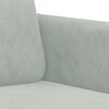 vidaXL 3 Piece Sofa Set Light Grey Velvet