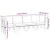 vidaXL 4 Piece Garden Lounge Set with Cushions Solid Acacia Wood