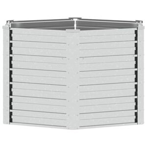 vidaXL Garden Raised Bed 129x77 cm Galvanized Steel Silver