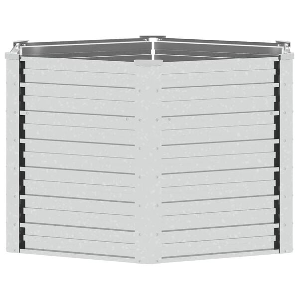 vidaXL Garden Raised Bed 129x77 cm Galvanized Steel Silver