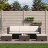 vidaXL 4 Piece Garden Lounge Set with Cushions Poly Rattan Brown