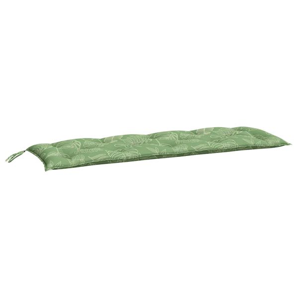 vidaXL Garden Bench Cushions 2pcs Leaf Pattern 150x50x7cm Fabric
