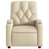 vidaXL Massage Recliner Chair Cream Fabric