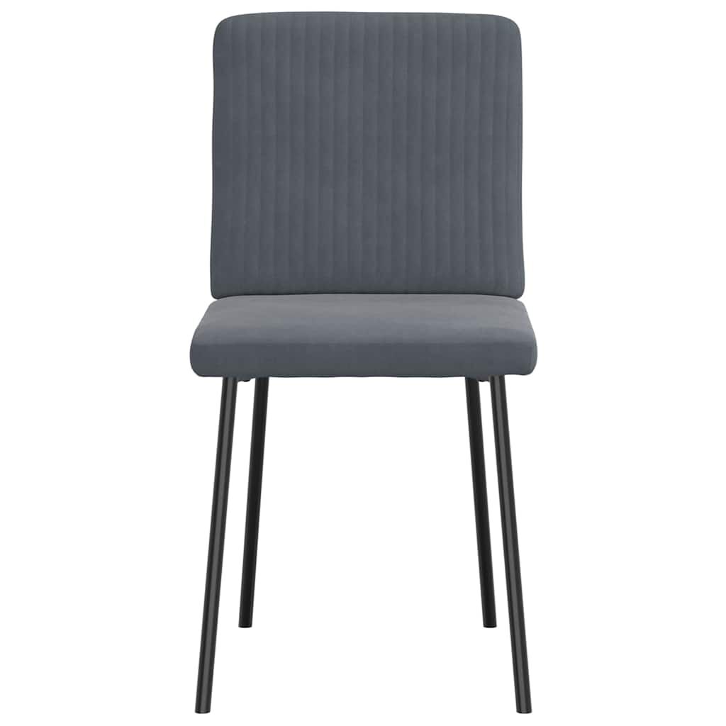 vidaXL Dining Chairs 2 pcs Dark Grey Velvet