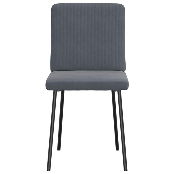 vidaXL Dining Chairs 2 pcs Dark Grey Velvet