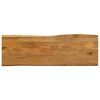 vidaXL Table Top 110x40x3.8 cm Live Edge Solid Wood Mango