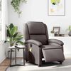 vidaXL Electric Massage Recliner Chair Dark Brown Real Leather