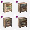 vidaXL End Table with 1 Drawer 1 Door Reclaimed Wood