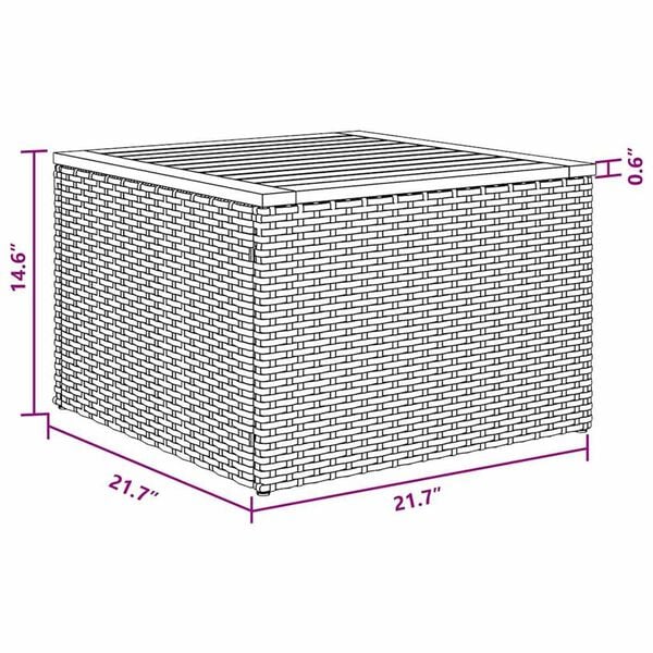 vidaXL Garden Sofa Set 7 pcs Grey Poly rattan