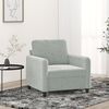 vidaXL Sofa Chair Light Grey 60 cm Velvet