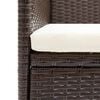 vidaXL Garden Dining Chairs 4 pcs Poly Rattan Brown