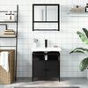 vidaXL 2 Piece Bathroom Furniture Set Black Engineered Wood