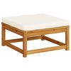 vidaXL Garden Footstool with Cushions Solid Wood Acacia
