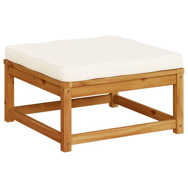 vidaXL Garden Footstool with Cushions Solid Wood Acacia