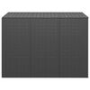 vidaXL Garden Cushion Box PE Rattan 145x100x103 cm Black