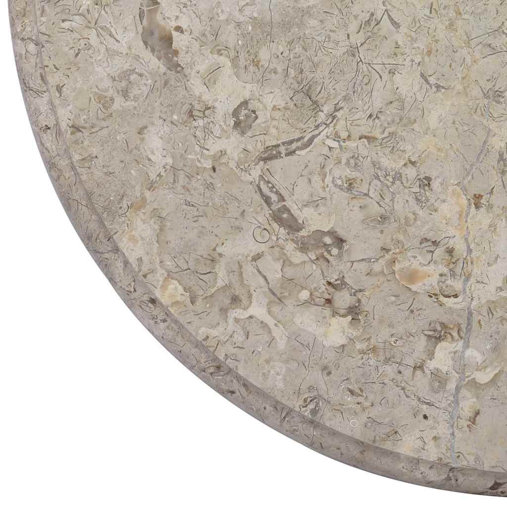 vidaXL Table Top Grey Ø50x2.5 cm Marble